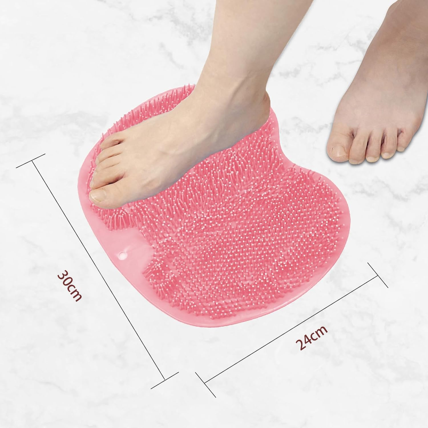 2Pcs Foot Washing Mat Foot Brush Scrubber Mat, THJOPOKEEL Foot Washer Shower Foot Mat with Suction Cup, Back Exfoliating Bath Wash Pad, Foot Cleaner Massage Pad Promote Blood Circula for Men and Women image number 6