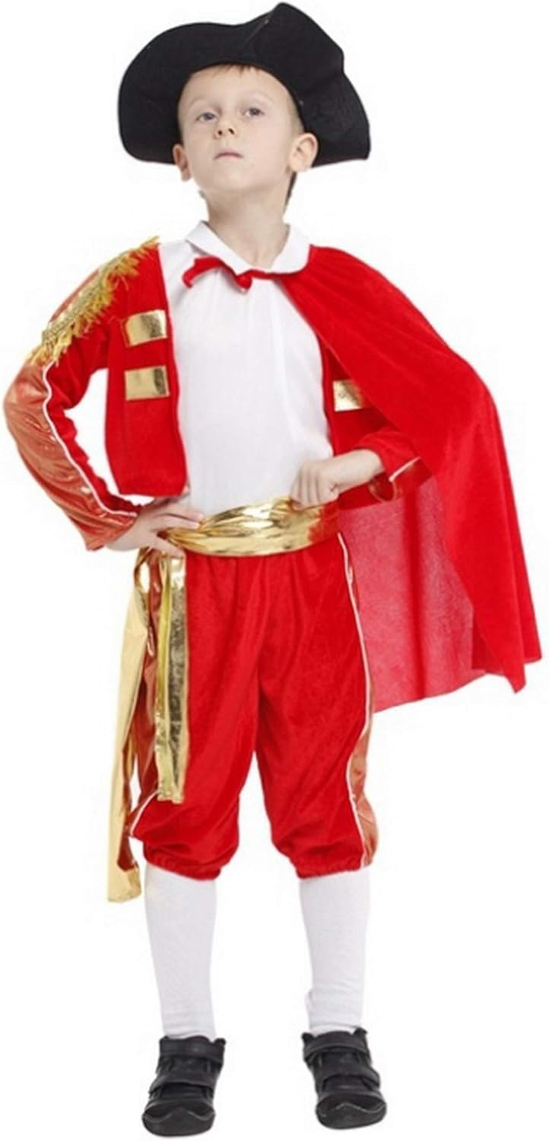 Licus Boys Matador Role Play Spanish Halloween Costume Red Bull Fighting Outfits image number 2