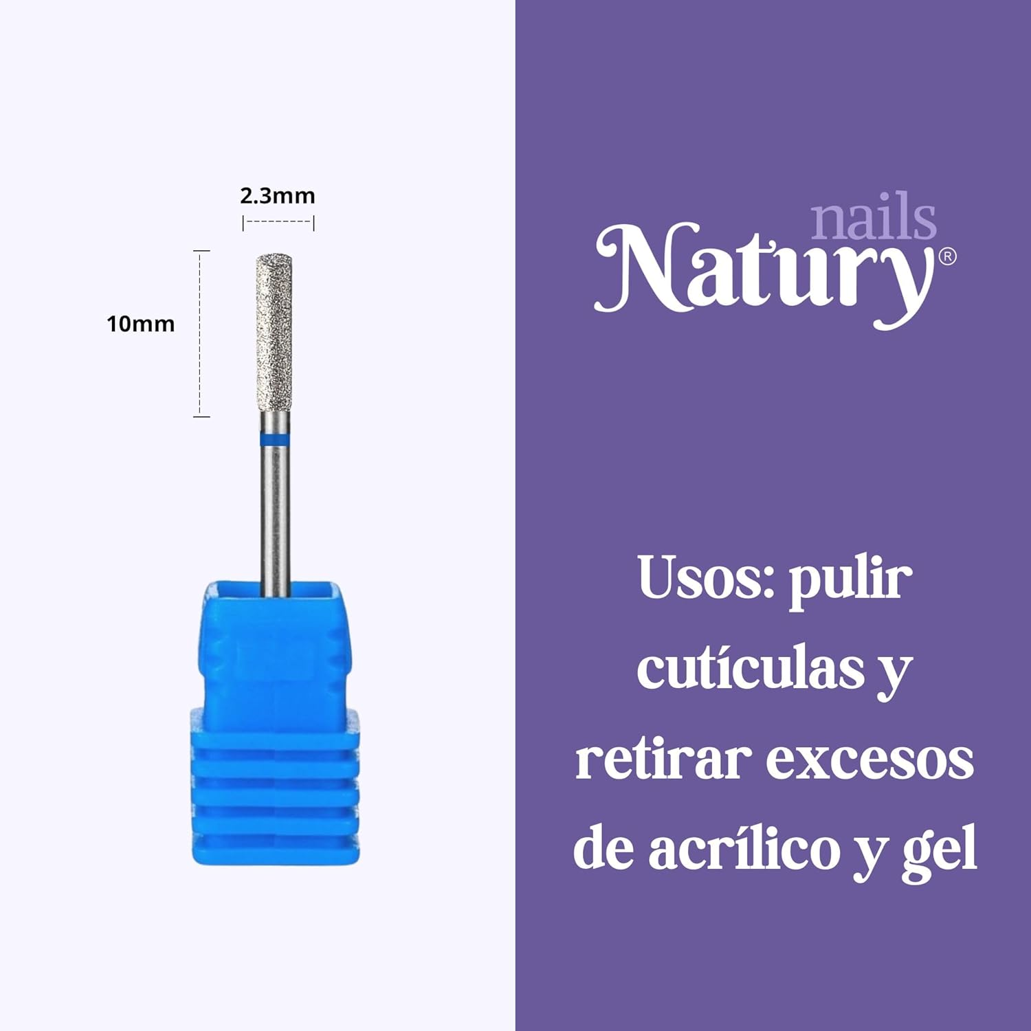 Natury Nails Diamond Cutter Nail Cutter Russian Manicure Pedicure Semi Permanent Nail Polish Cuticle Drill Bit (Medium Grit)