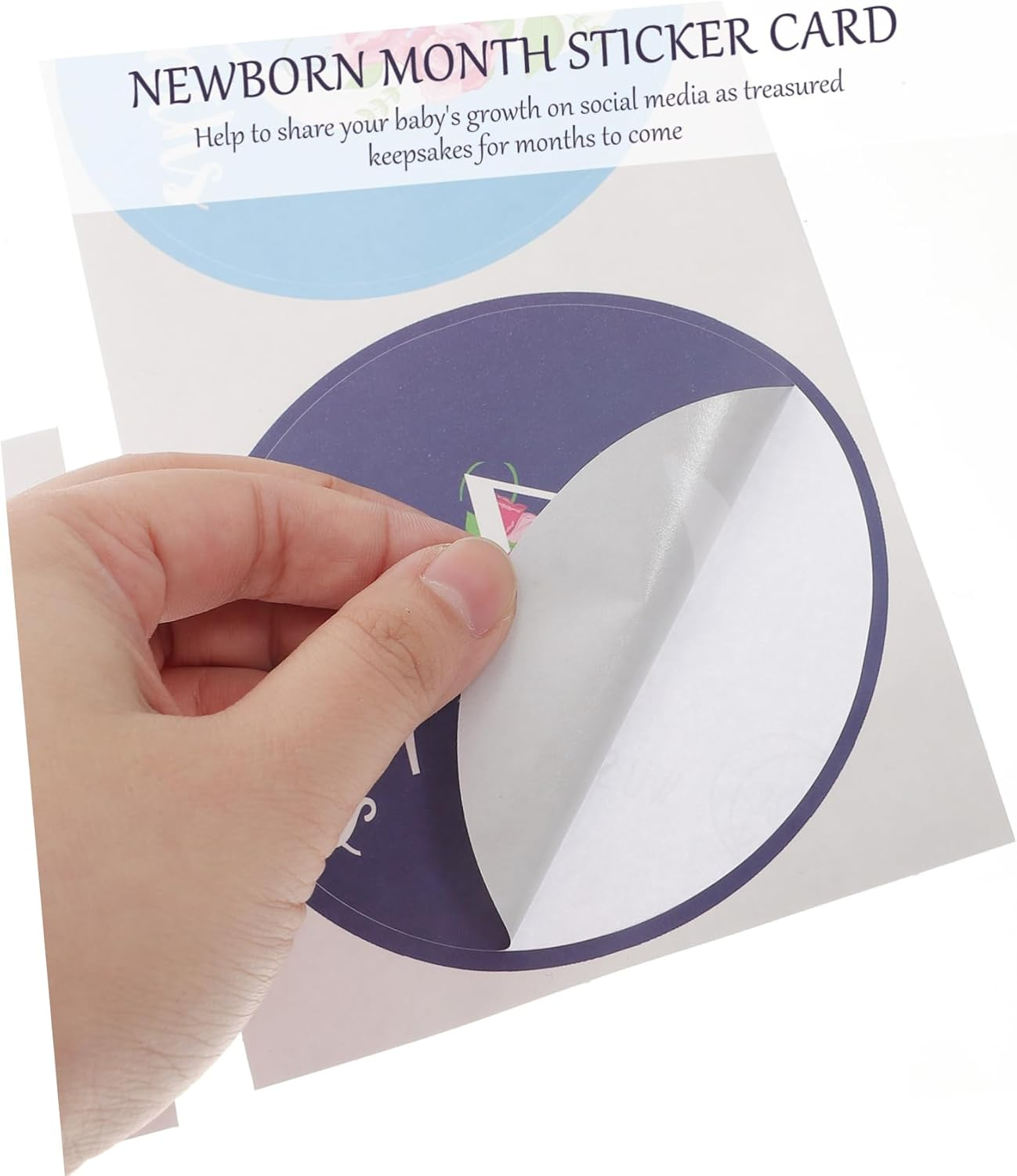 12Pcs Milestone Stickers Creative Newborn Monthly Belly Stickers Texture Reusable Non Staining Photo Props for Growth Tracking image number 6