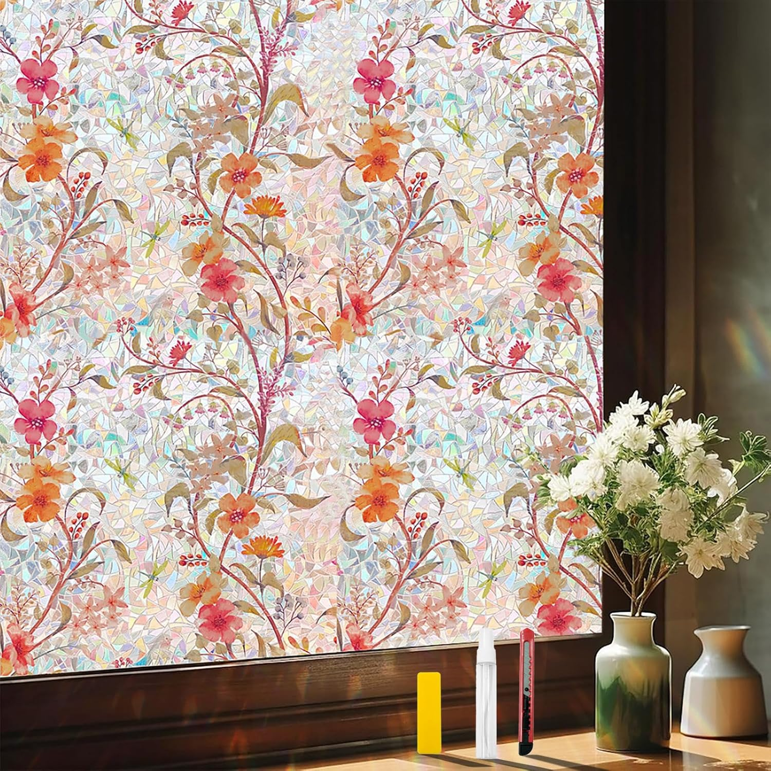 Frosted Textured Privacy Window Film - Static Cling（45Cm X 200Cm）