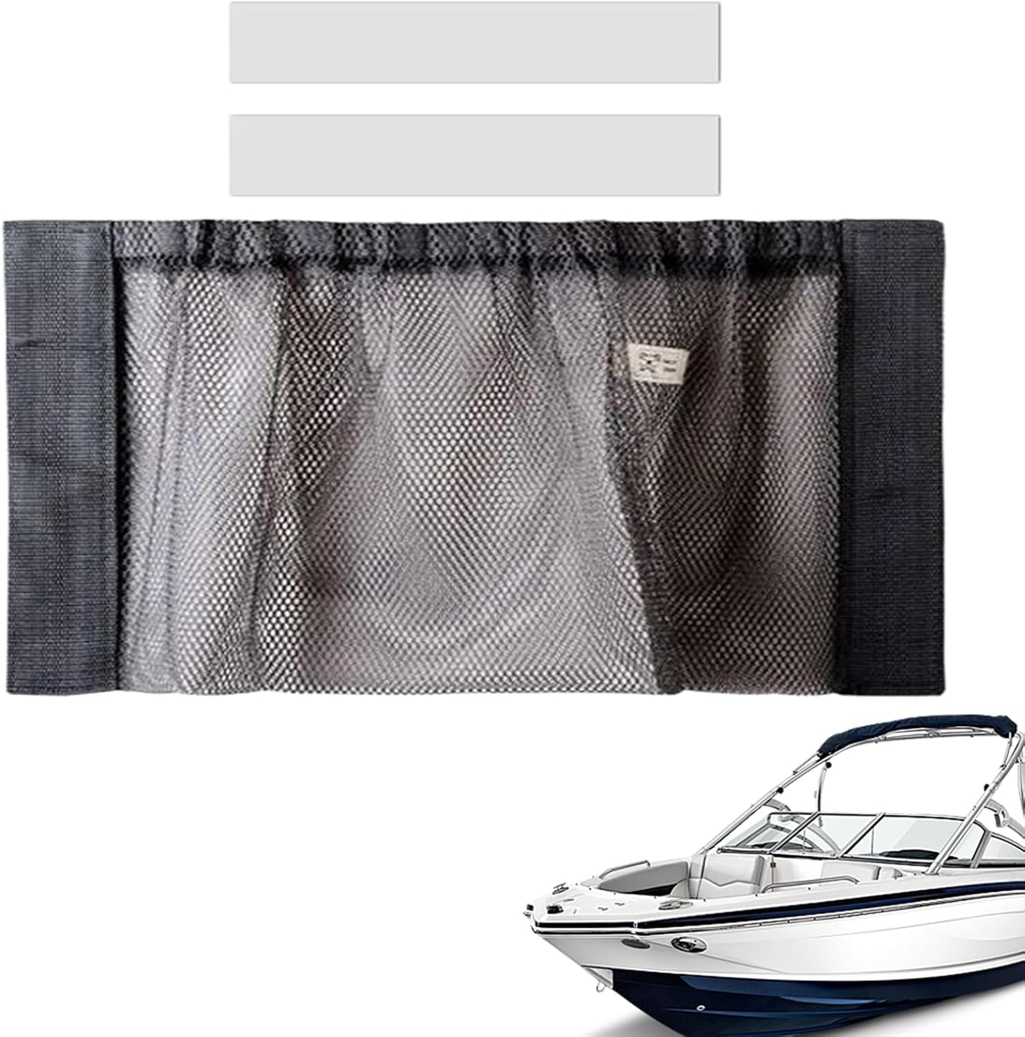 Boat Storage - Leakproof Marine Organizer Mesh Bag | Adhesive Net Marine Organization for Gear Gadgets Accessories Boating Traveling Trip Rope Flashlight Gloves Tackle image number 1