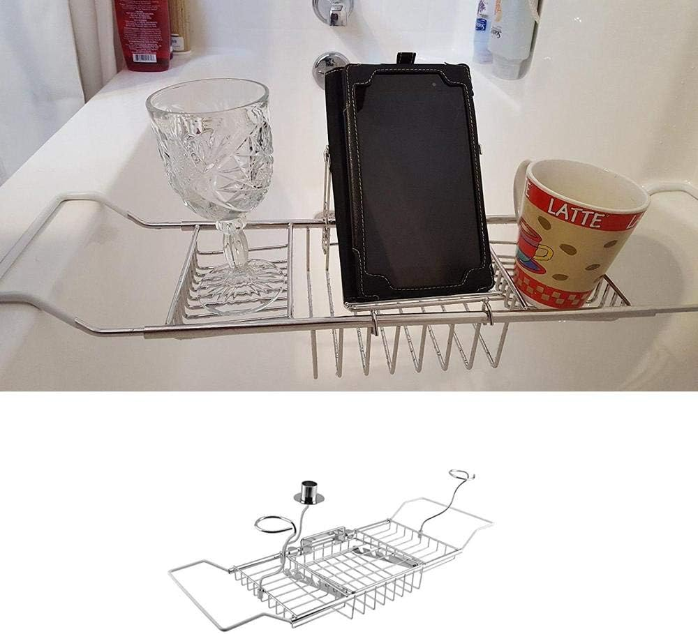 Over Bath Tub Racks Shower Organizer Bathtub Caddy Tray with Extending Sides image number 5