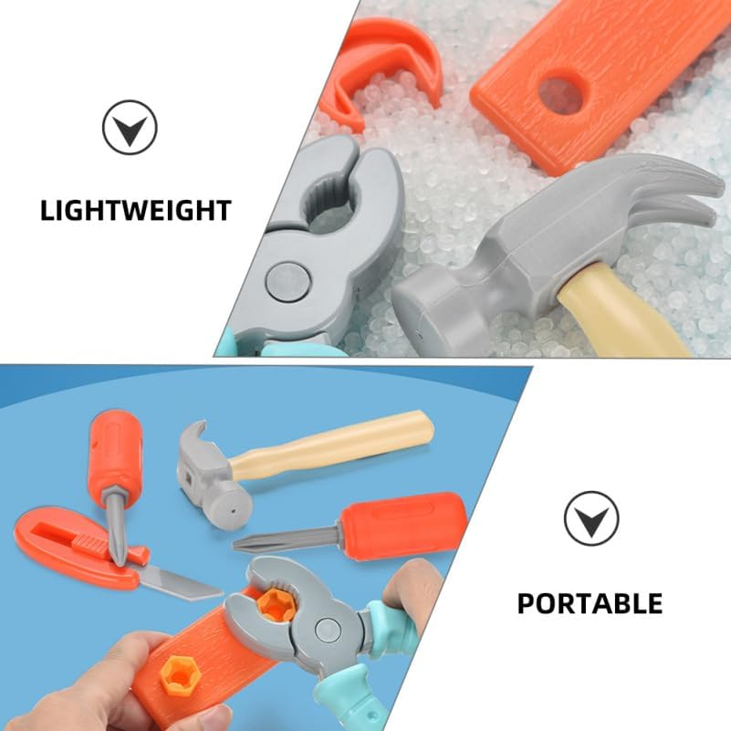 Vaguelly Toddler Tool Set - Montessori Screwdriver Kit for Kids, Pretend Play Repair Toolbox with Assorted Plastic Tools, Portable Design for Easy Keeping and Carrying, Educational Toy for Kids image number 1