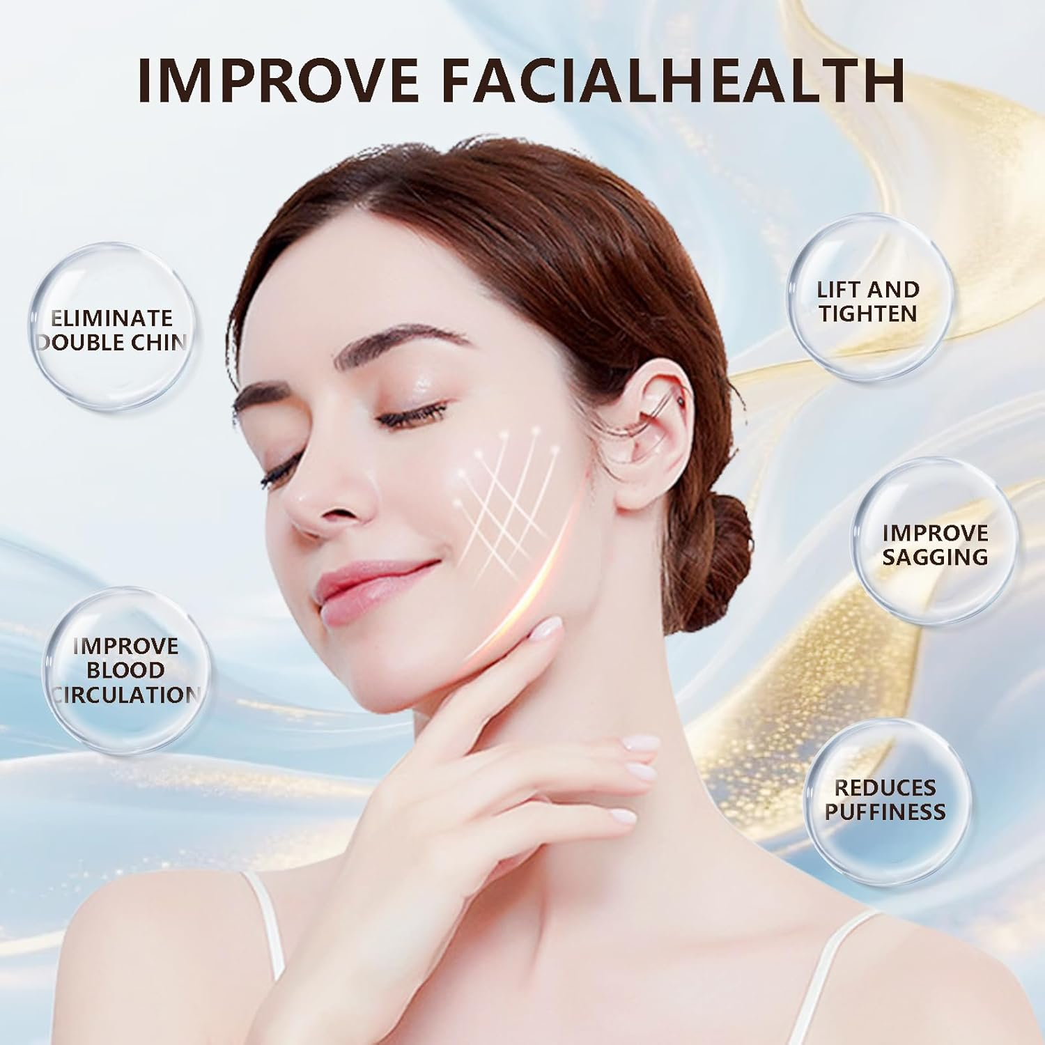 3 Pack Lymphatic Contour Face Brush, Lymphatic Drainage Contour Face Brush Massager with Prtective Case, Fit the Skin Precisely image number 5