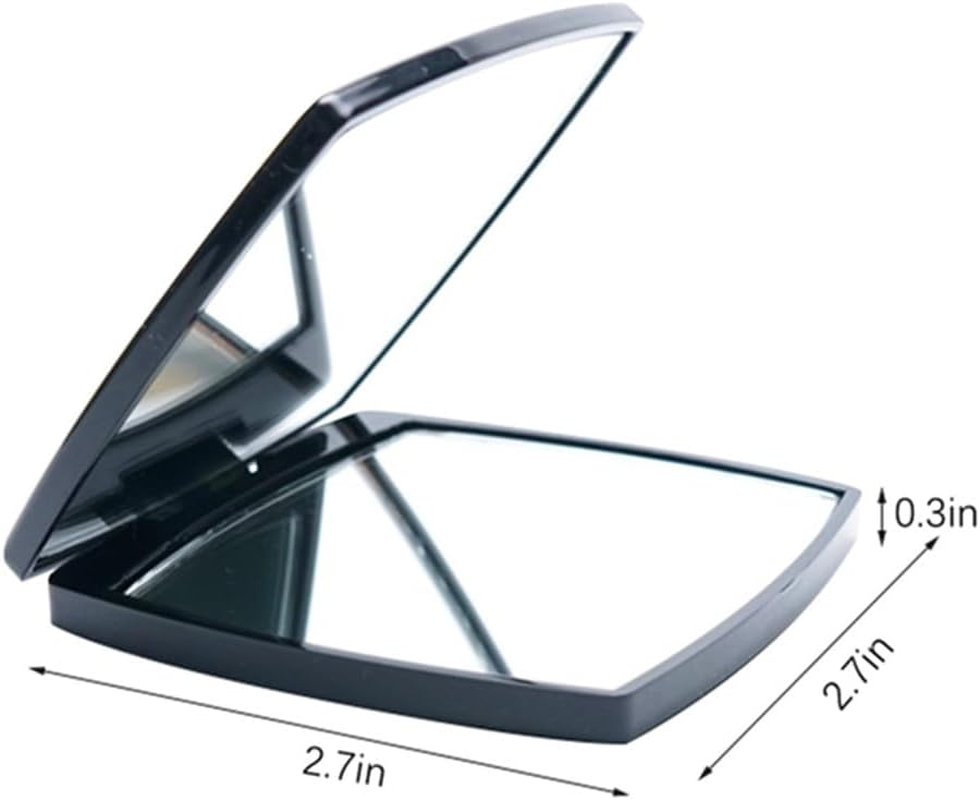 Fashion Compact Vanity Mirror for Women, Elegant Small Compact Mirror 2 X 1 X Magnification,Double Sided Folding Travel Makeup Mirror,Perfect for Purse, Pocket Mirror for Gift - Gold image number 5