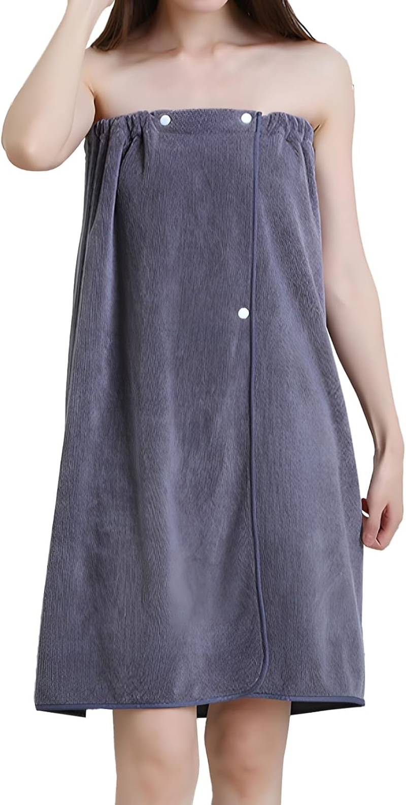 GEN'C B&Eacute;AUTY Spa Towel Wrap Microfiber Bathrobe Adjustable Shower Towel Wrap for Women 31.5''X55.2'' (Pink)