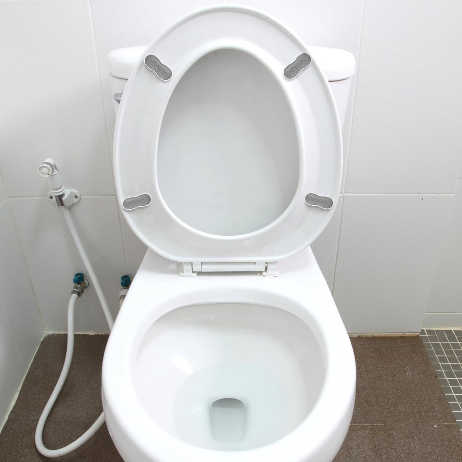 Toilet Lid Seat Spacers, 4 PCS Toilet Seat Bumpers for Home, Hotel (4.5 X 2.5 X 1.8Cm/1.77 X 0.98 X 0.7In) image number 2