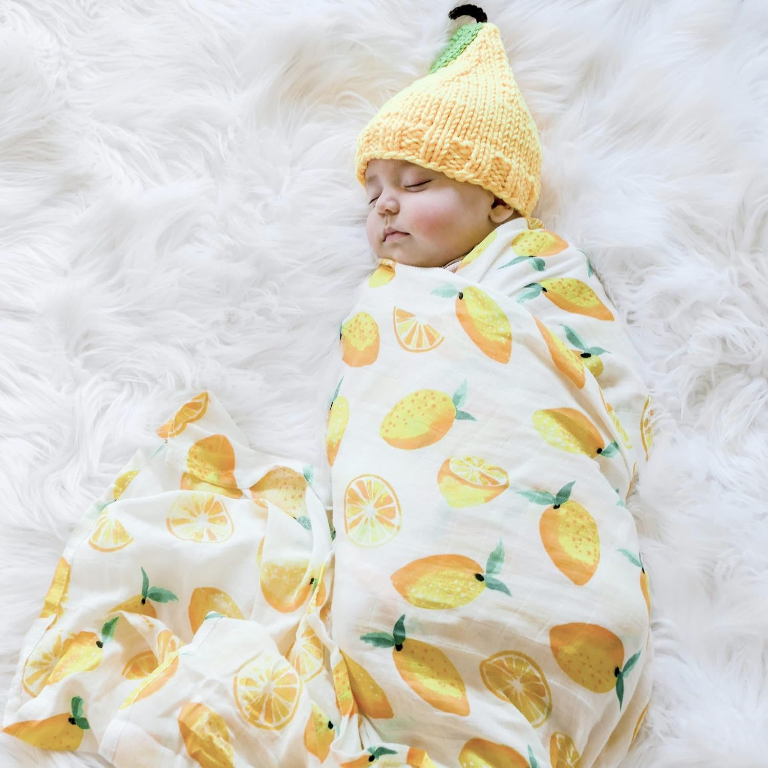 Tinker Tot Winter Baby Beanie L Lemon 4-8 Months Soft & Warm Crocket Knit Kids Beanie for Boys and Girls with Warm Earflap L Handmade Newborn Baby to Toddler Beanie Hat &ndash; M image number 5