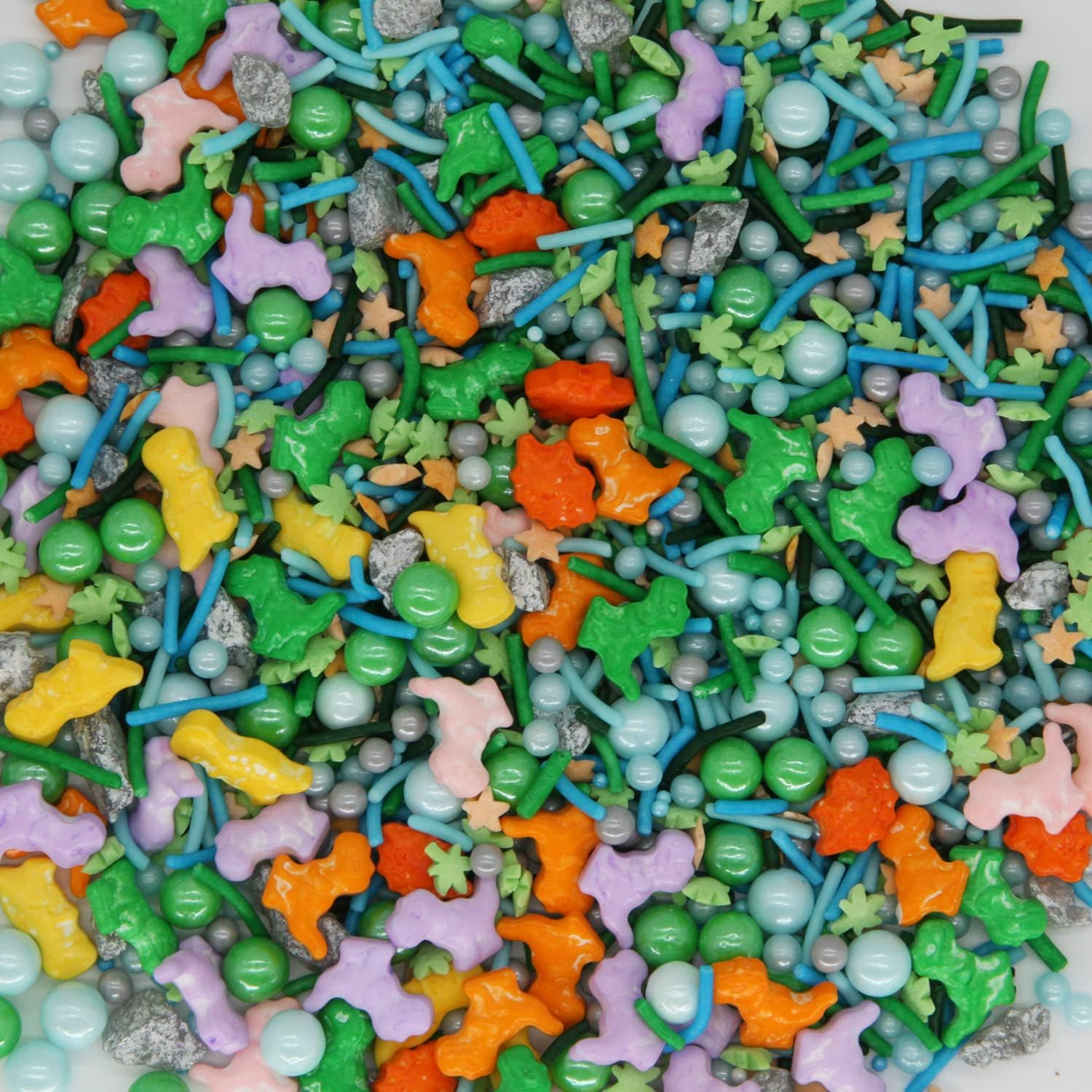 HIFUNBK Sprinkles for Cake Decorating, Edible Pearl for Cookie Cupcake Toppings, Cake and Cookie Decorating Supplies, Rainbow Pearl Sugar for Baking Decoration, 100G in Reusable Container (Sea)