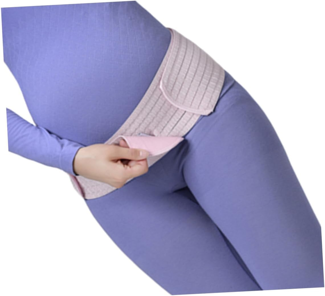 CANIGHT Woman Breathable Dual Purpose Pelvic Abdominal Support Band Comfortable Postpartum Pregnancy Waist Care Belt Pink