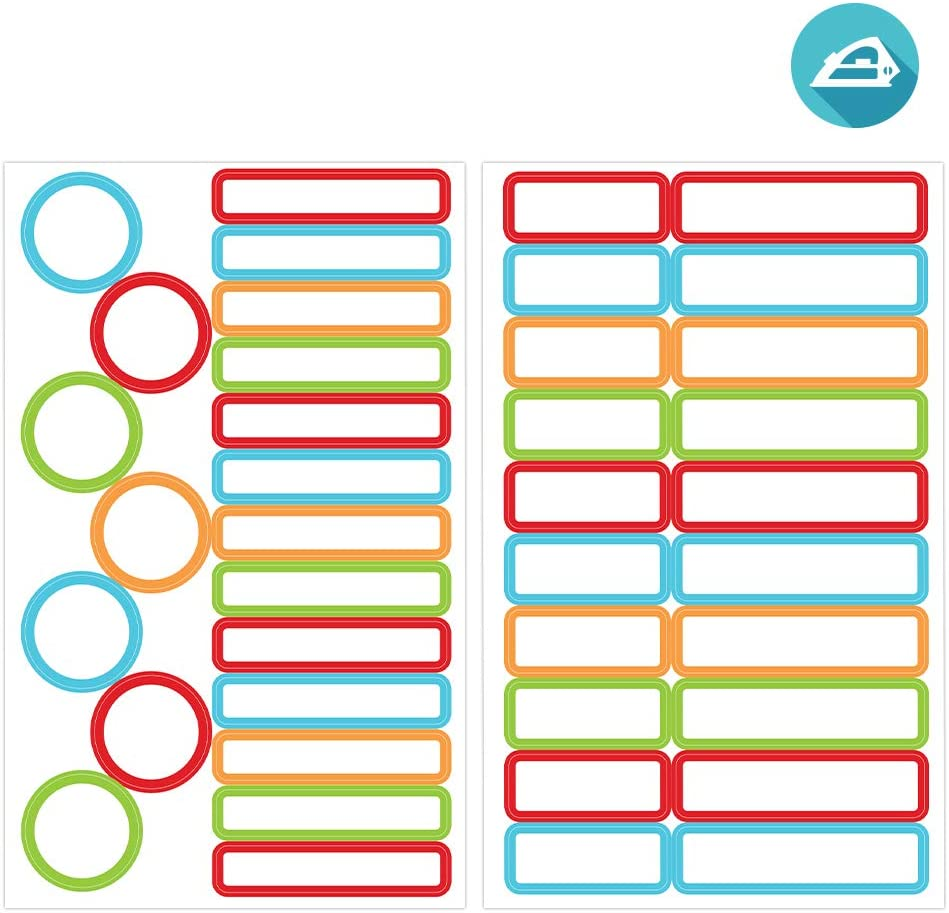 ETIKIDS 40 Clothing Labels for School and the Nursery School. Writable Fabric Labels (Color) image number 3