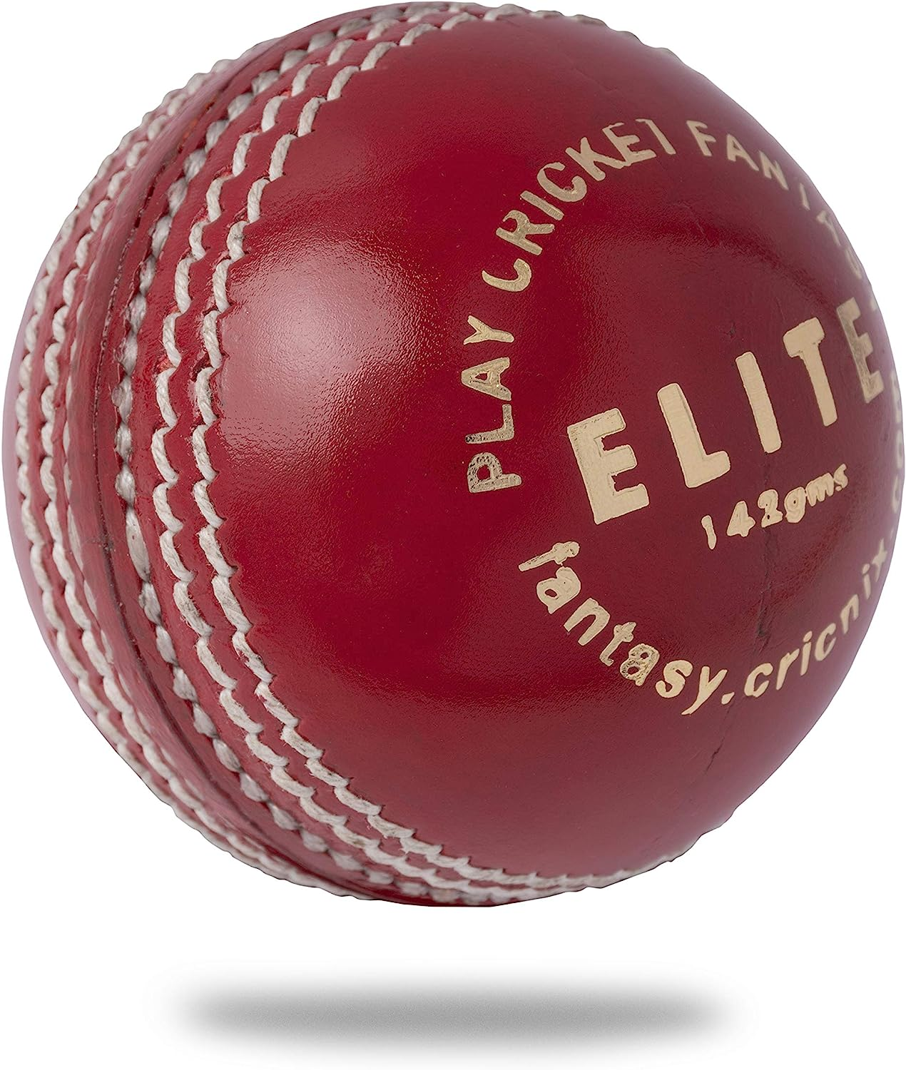Cricnix Cricket Ball Elite Red Leather 142G (1-Pack/3-Pack/6-Pack) for Women or Juniors Match image number 2