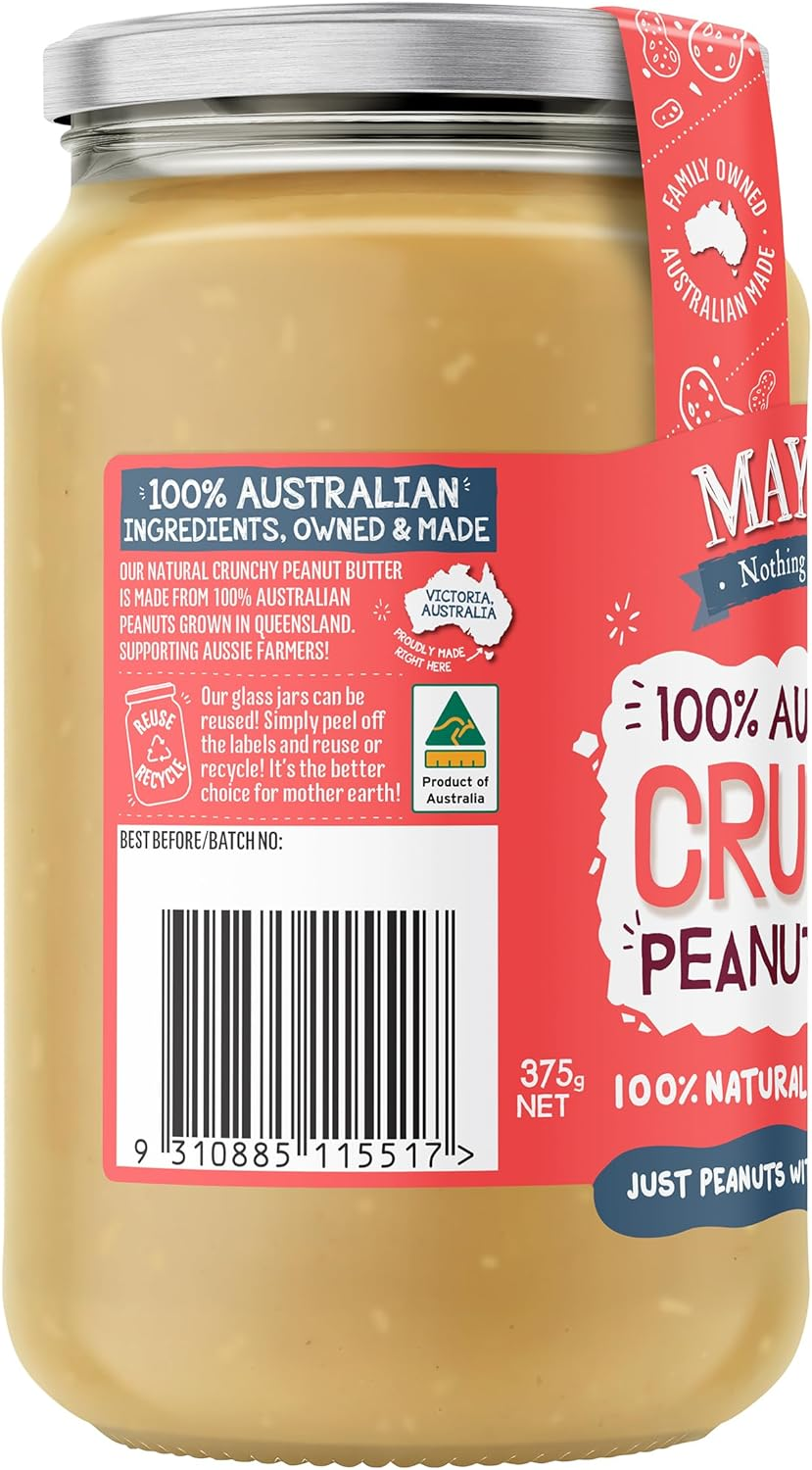 Mayver'S Super Natural Crunchy Peanut Butter 375G