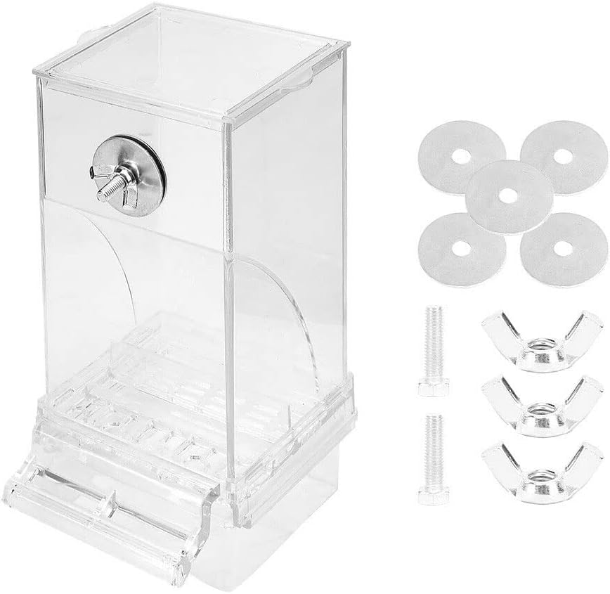 1Pcs Bird Cage Feeder Automatic Parrot Seed Feeders Canary Small Cockatiel