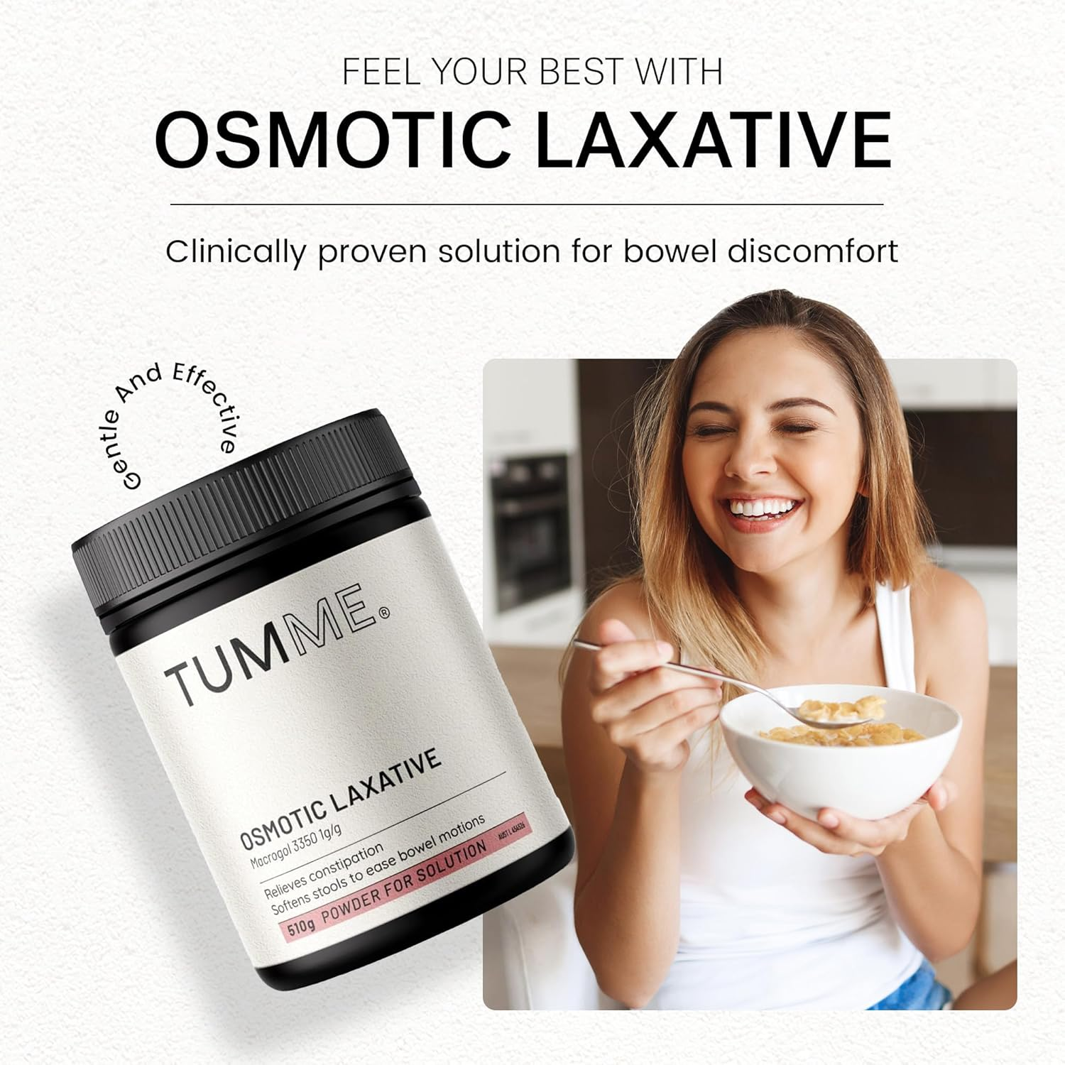 TUMME Osmotic Laxative Powder 510G | Constipation Relief Supplement | Gently Stimulates Bowels & Softens Stools for Regular Movements | Non-Dependency Formula (30 Doses) image number 3