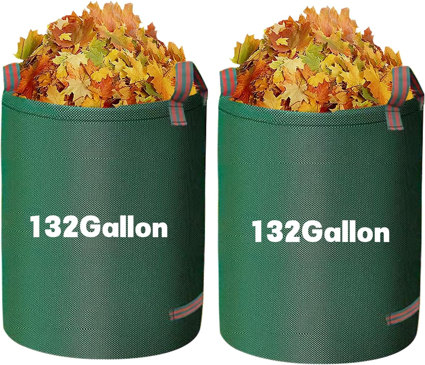 Garden Waste Bags 3 Pack (272L) &ndash; Reusable Garden Waste Bags, Heavy Duty Green Waste Bags, Garden Bag with Reinforced Handles for Leaves, Grass Clippings & Garden Rubbish, Garden Bags.