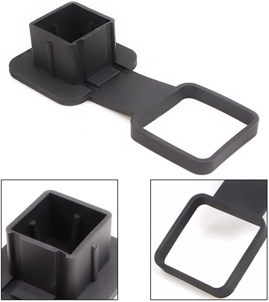 Rubber Tow Bar Cover Receivers Durable Car Trailer Hitch Plug Tube Cap Protector image number 4