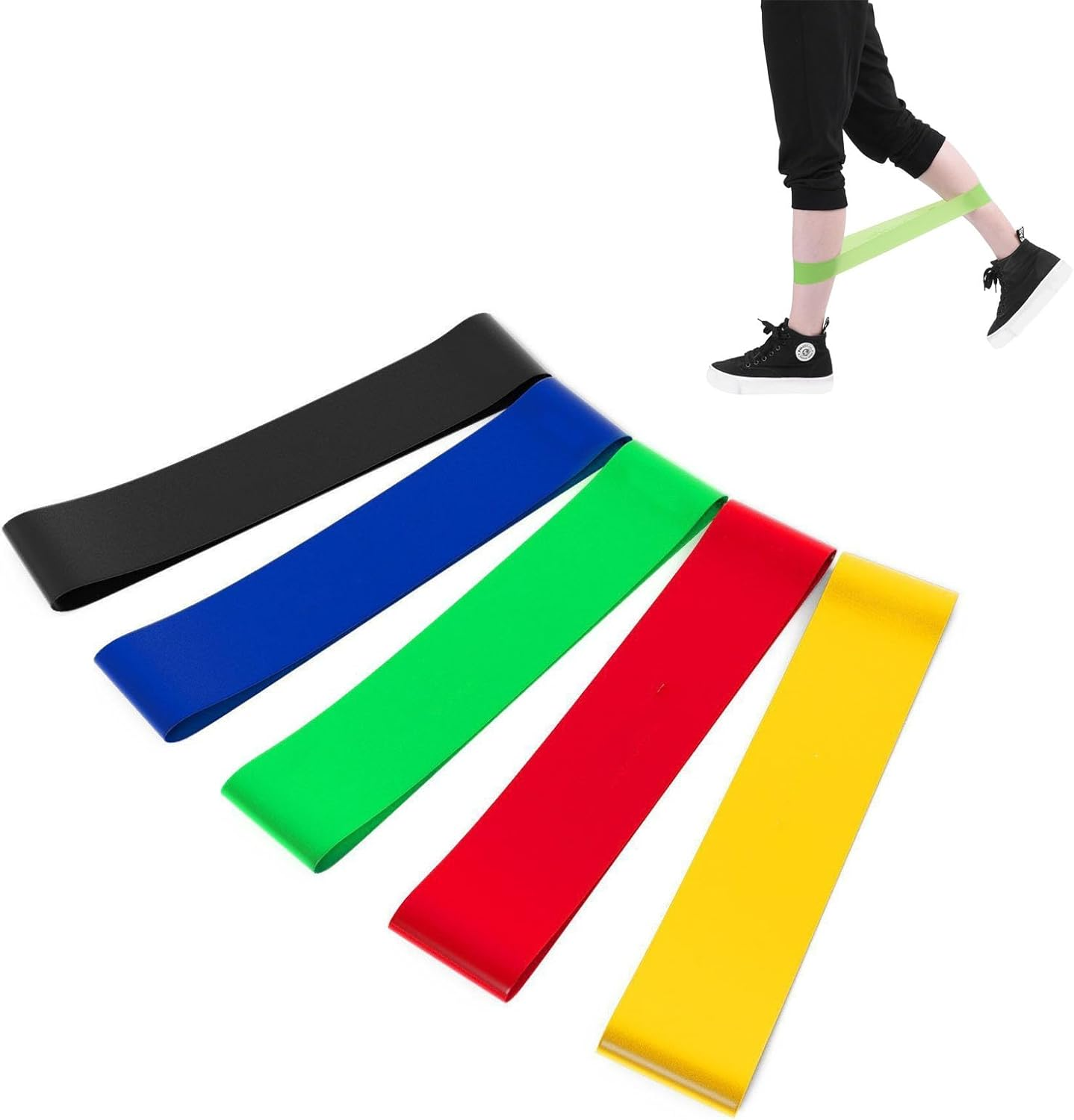 5 PCS Resistance Loop Bands Mini Band Exercise Strength Fitness Toning Physio image number 2