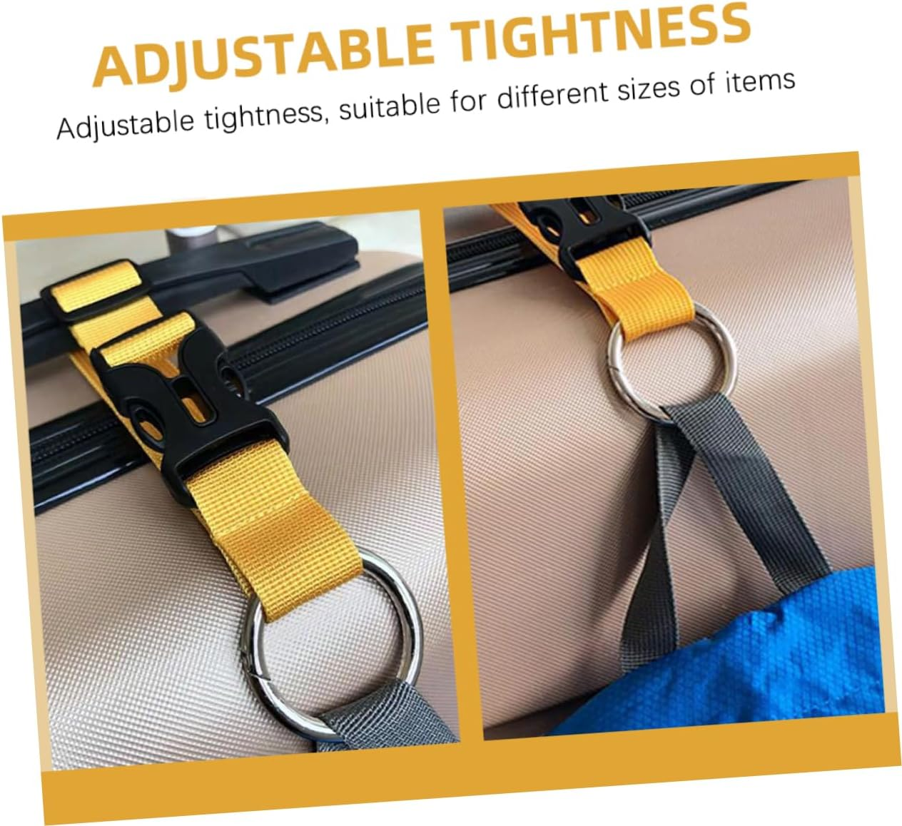 VANZACK 2Pcs Adjustable Outdoor Luggage Straps for Suitcases Lightweight Travel Accessories to Secure Your Bags and Prevent Accidental Openings image number 1
