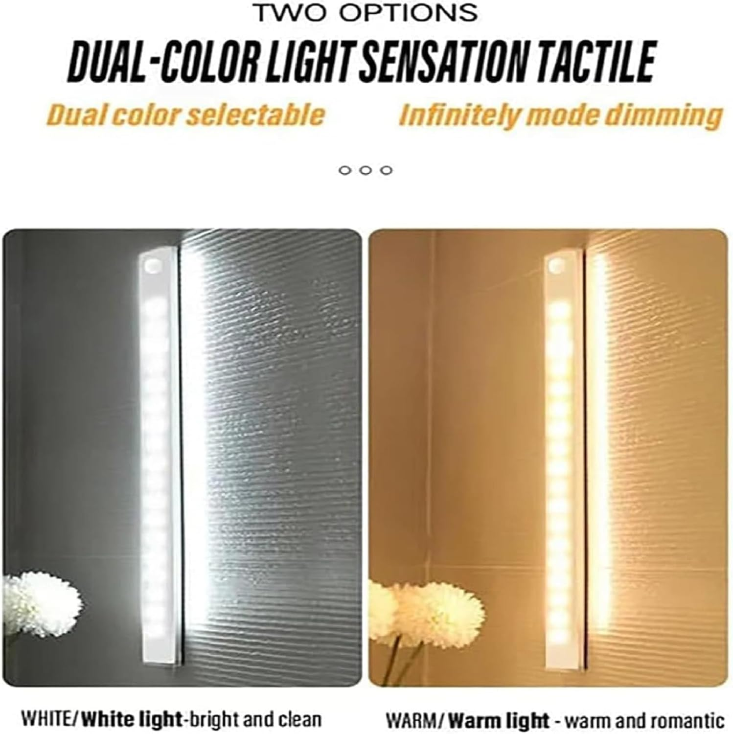 Punch-Free Smart Sensor Magnetic Rechargeable Led Lights, Magnetic Led Motion Sensor Light Indoor, Rechargeable Motion Activated under Cabinet Lighting, for Stairs, Wardrobe (5Pcs-Warm,7.9In) image number 5