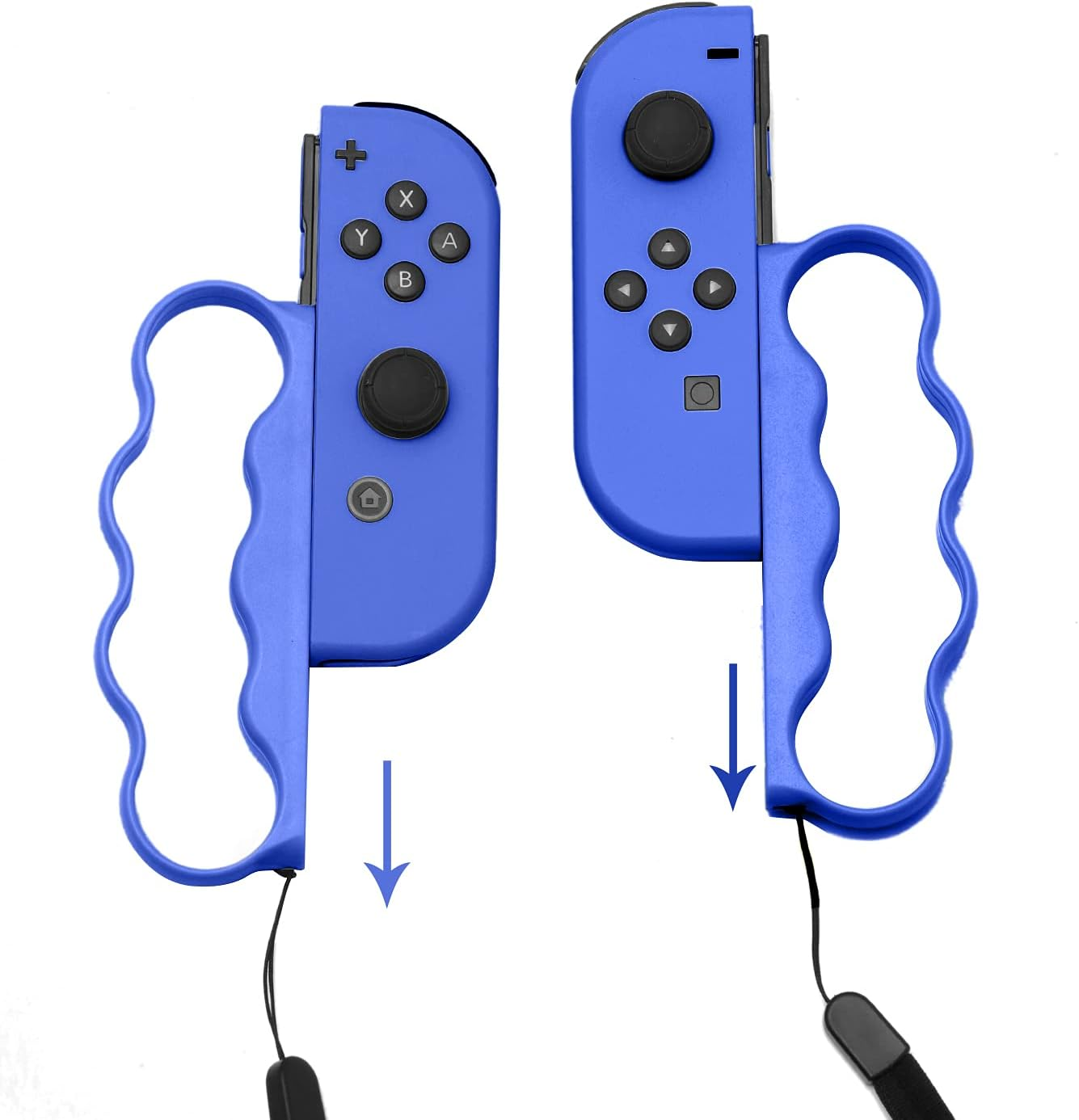 ECHZOVE Fitness Boxing Grips for Nintendo Switch - Lightweight Ergonomic Joy-Con Handles with Secure Lock for Switch Sports & Fitness Boxing Games - Compatible with Fitness Boxing 3-2 Packs (Blue) image number 4