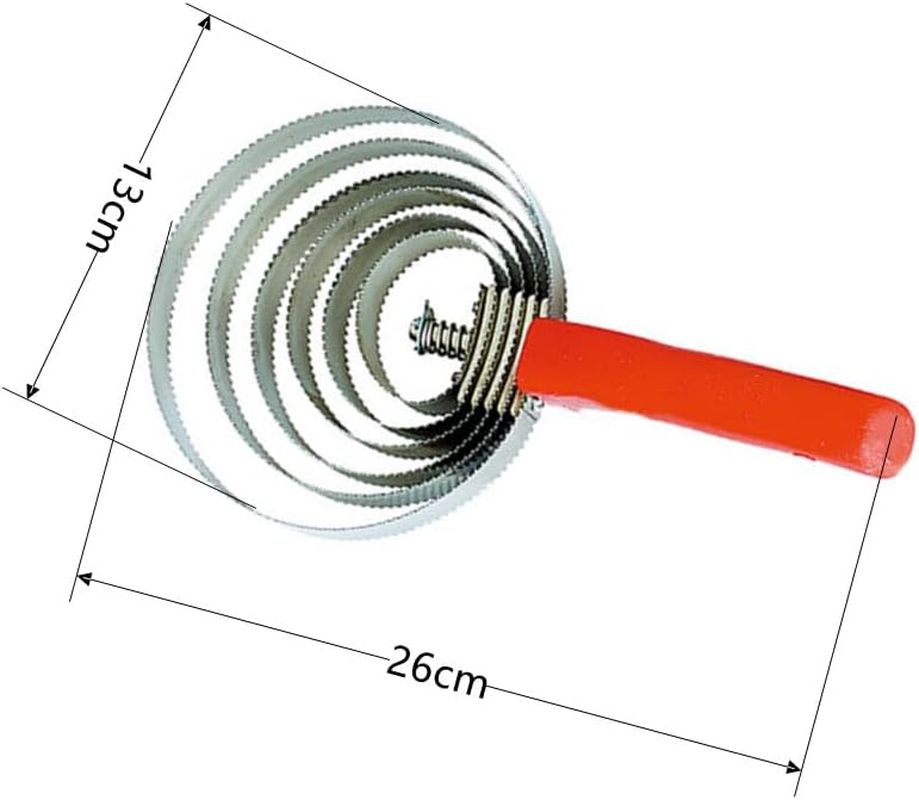 Naisfei Horse Brush, 6 Rings Curry Comb, Horse Brush, Metal Curry Comb for Cleaning Coarse Dirt - Spiral Curry Comb Ideal for Fur Changing, Hair Removal image number 4