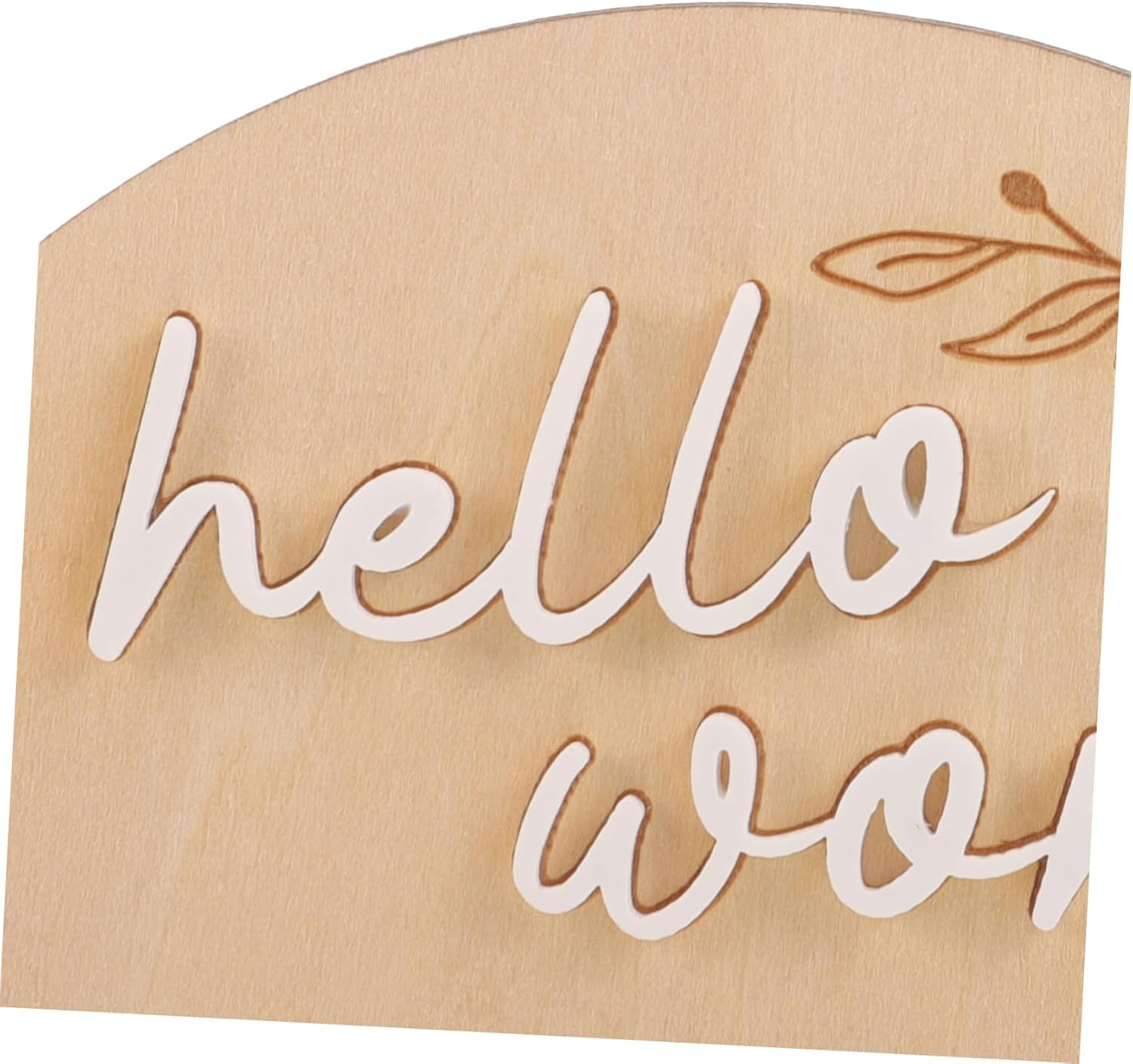 2Pcs Newborn Announcement Sign Circular Birth Sign for Hospital Use Name Plaque Parents Crafted from Natural Wood image number 4