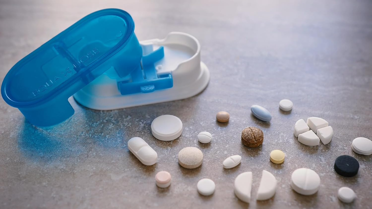 EQUADOSE the Pill Cutter V2. a New Kind of Pill Splitter with Double Stainless Steel Blades and a Centering Device. Great for Cutting Tablets for You and Your Pet. image number 2