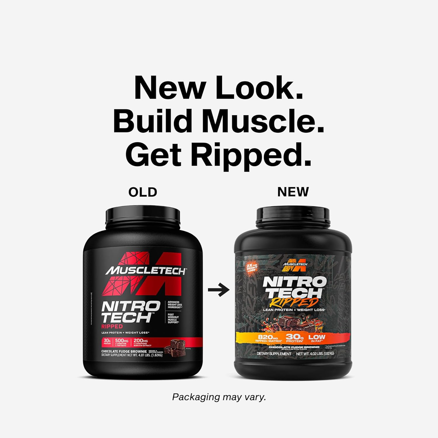 Muscletech Nitro Tech Ripped Whey Protein Isolate Weight Loss Formula, Chocolate Fudge Brownie, 4 Pounds image number 4