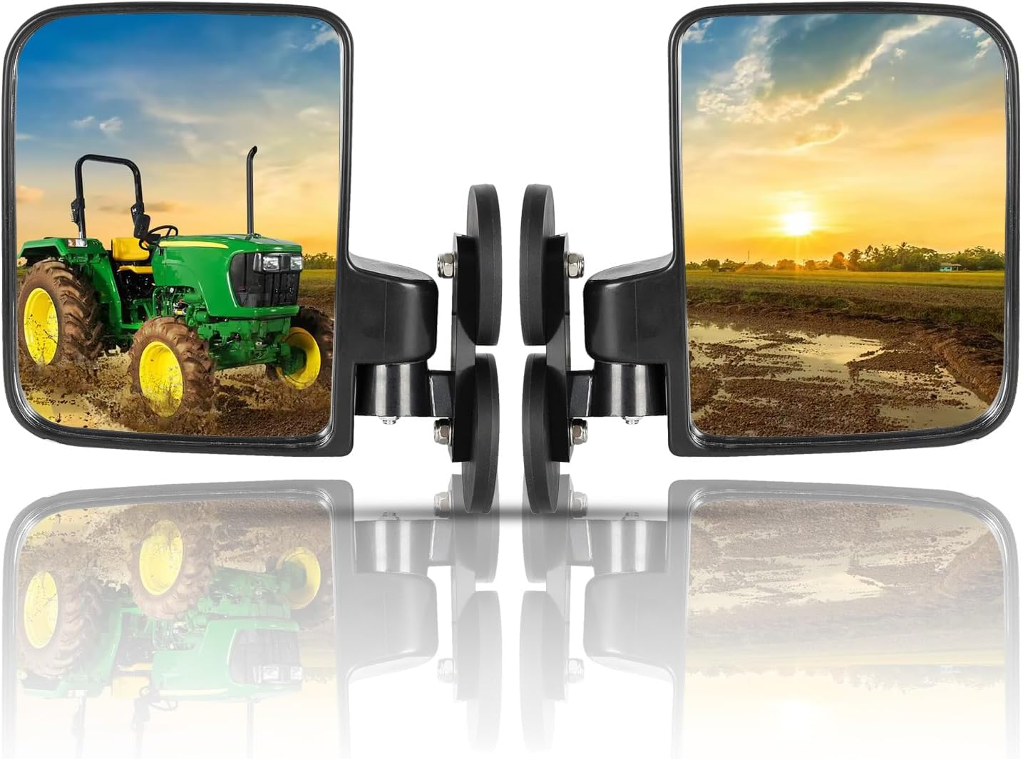 RANSOTO Tractor Side Mirrors, Strong Magnetic Mirror for Tractors, Forklifts, Small Dozers, Lawn Mower Compatible with John Deere, Kubota, Toyota image number 3