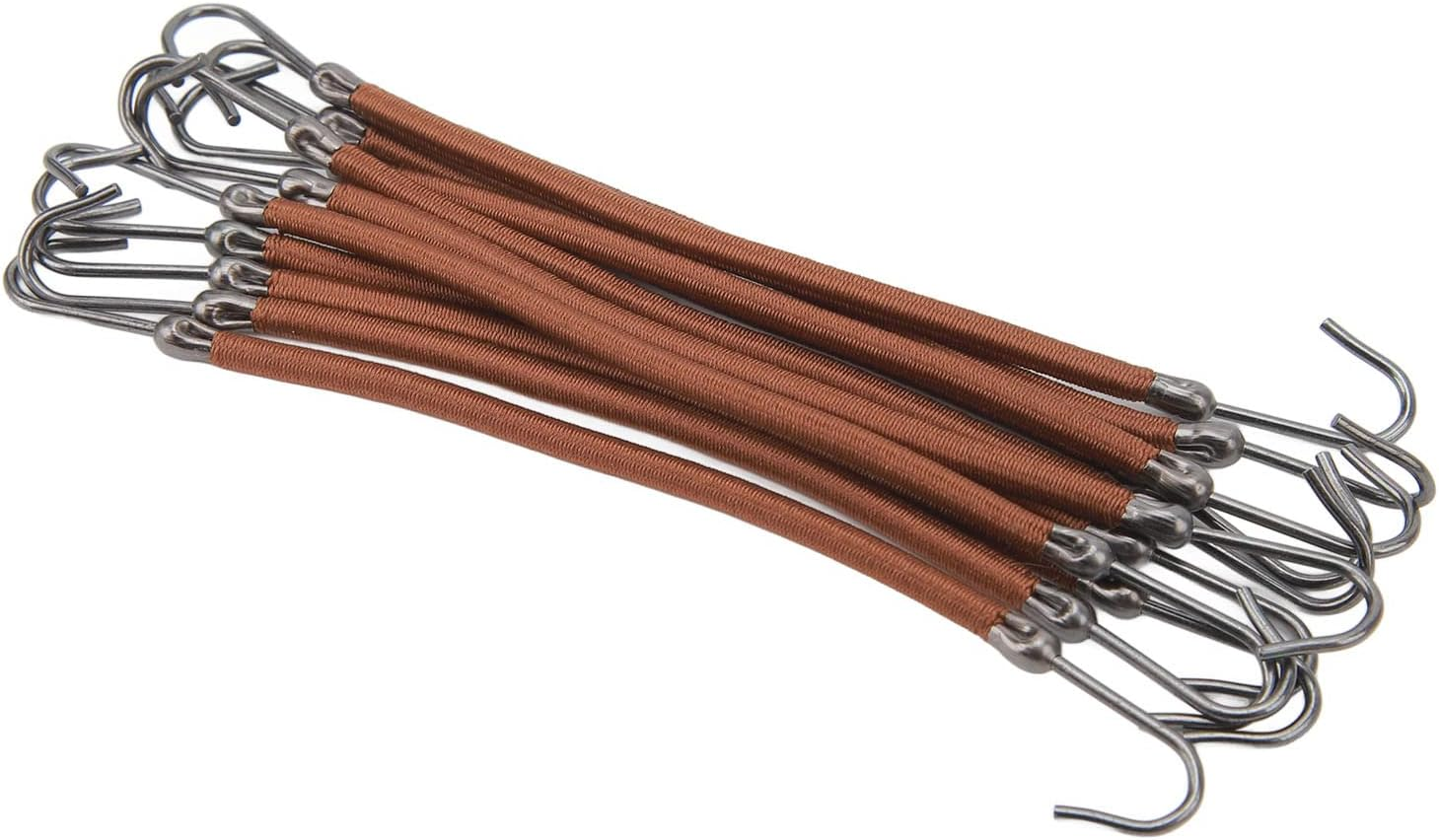 Hair Tie Hook, 10Pcs Professional Elastic Style Ponytail Holder Hook Safe for Women for Office Work (Brown) image number 3