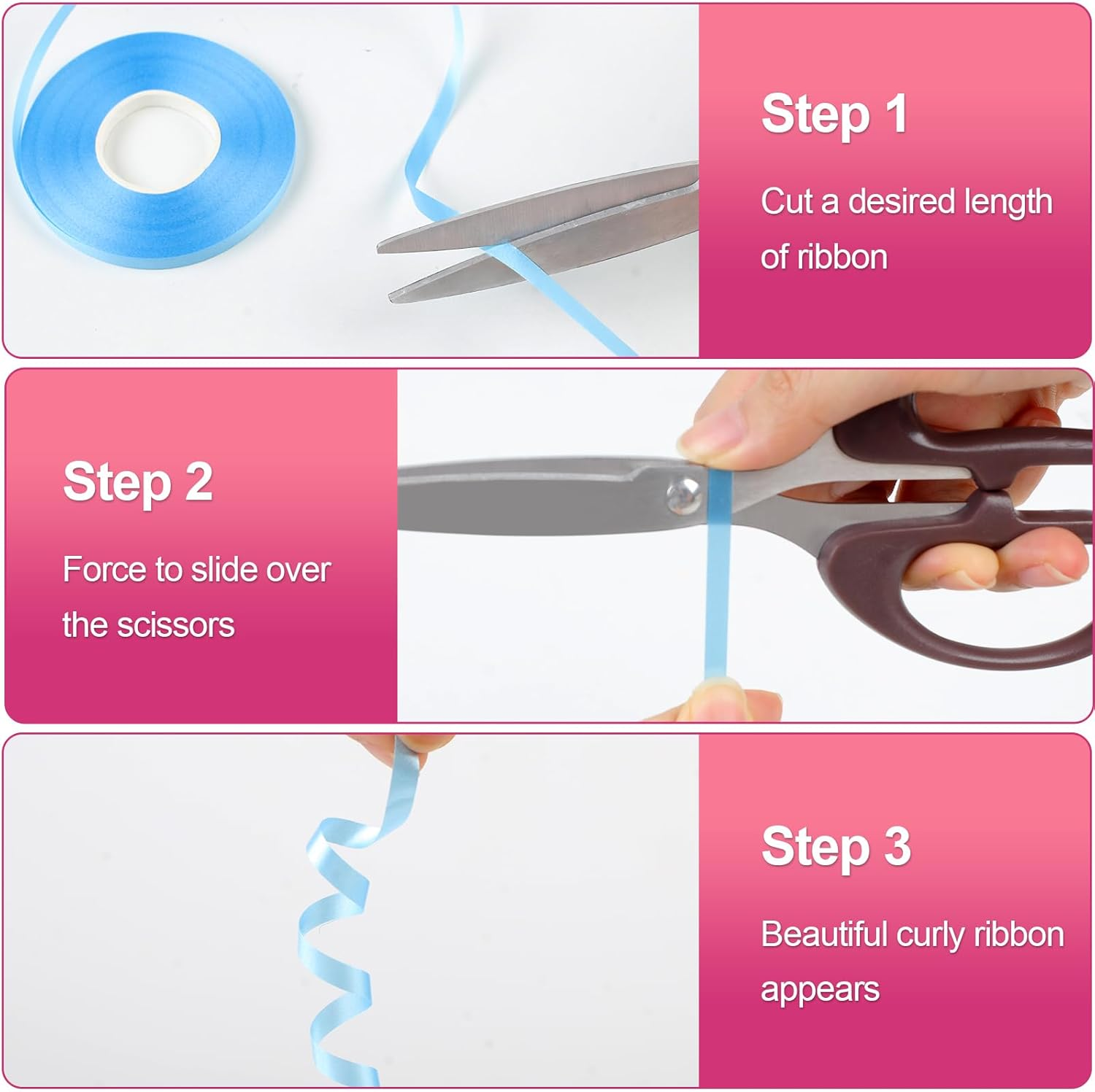 Vivinin 27 Roll Curling Ribbon, 3/16 Inch X 32.8 Yard Balloon String, 15 Colors Ribbons for Crafts, Balloon String Ribbon for Party, Festival, Florist Flower image number 1