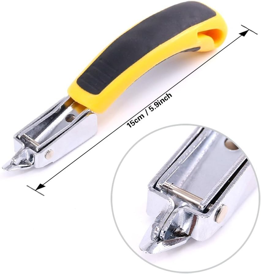 Swpeet 3-In-1 Staple Gun Kit with Staple Remover and 600 Staples Selection Pack，Hand Operated Carbon Steel Gun Tacker Tool for Upholstery, Fixing Material, Decoration, Carpentry, Furniture image number 3