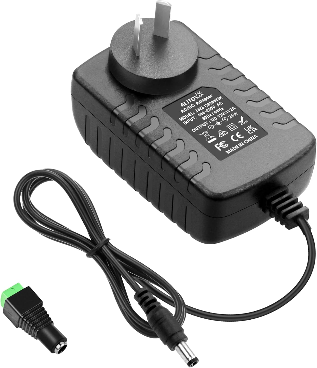 ALITOVE 12V DC Power Supply 2A 24W AC/DC Adapter 220~240V AC to DC 12 Volt 2 Amp 1.8A 1.5A 1.2A Converter with 5.5 X 2.5Mm 2.1Mm Plug for LED Strip Light CCTV Security Camera BT Speaker Webcam Router image number 5