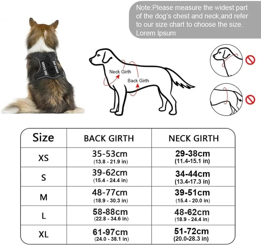 Durable Nylon No Tension Dog Harness Outdoor Reflective Dog Harness Vest Adjustable Durable Nylon Pet Harness Outdoor Dog Walking Training Camping Hunting Harness,A,L image number 1