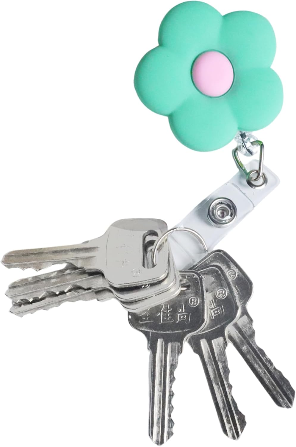 6Pcs Flower Retractable Badge Holders, Cute Colorful Badge Reels with 24 Inch Retractable Cord, Badge Holder Retractable Clip image number 5