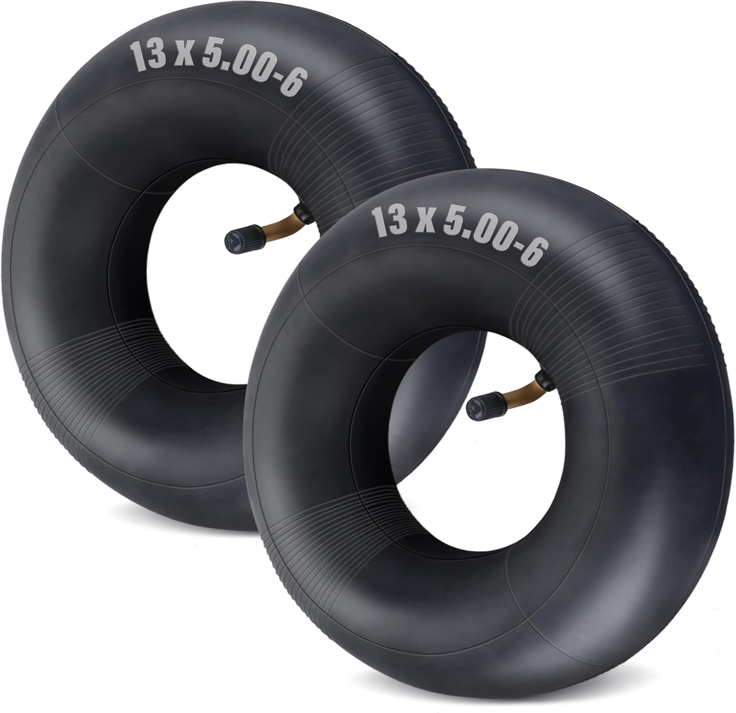 2 Pack 13X5.00-6 Inner Tube for Razor Dirt Quad (Versions 1-18) and Go Kart, Dirt Bike, ATV, Yard Tractors, Lawn Mowers, Snow Blowers, Wagons, Hand Trucks, with TR87 Bent Metal Valve Stem image number 2