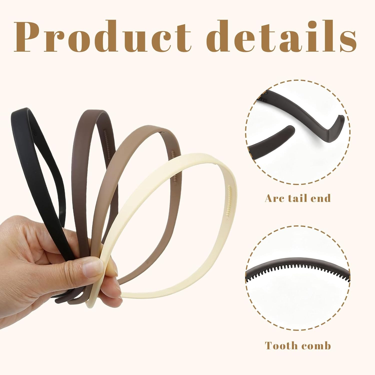 Xanthelle Women'S Headbands, Elegant Headband for Women & Headbands, Comfortable Back of the Head Headband for Glasses Wearers, Headbands with Teeth, Hair Accessories