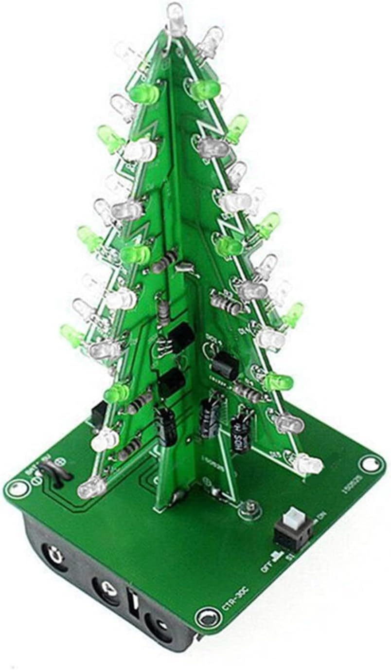DIY Colorful Easy Making LED Light Christmas Tree with Music Electronic Learning Kit Module image number 2
