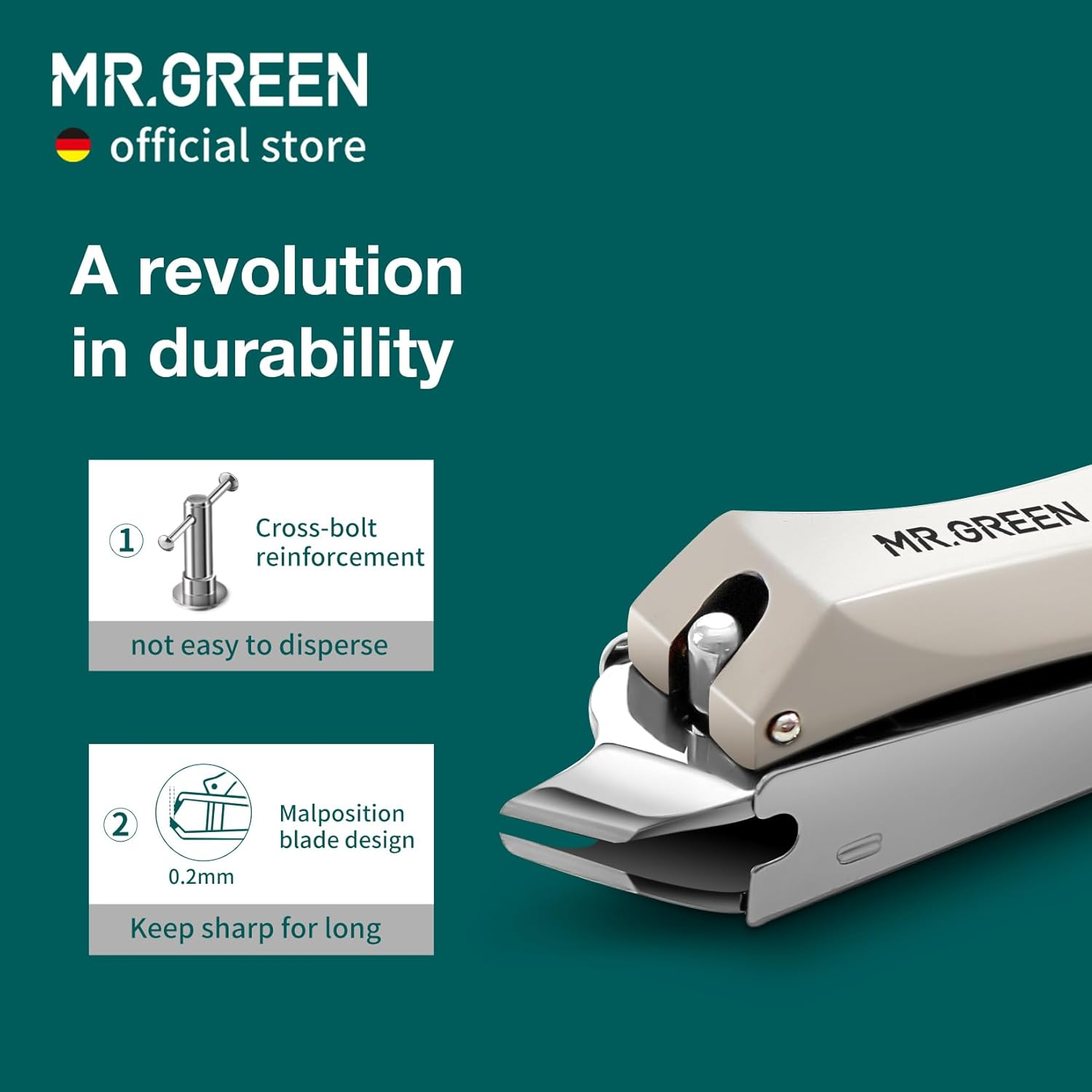 MR.GREEN Slanted Edge Nail Cutting Clippers Cuticle Nippers Tool Stainless Steel Dead Skin Oblique Tip Trimmer Manicure Scissors (Mr-1115 (Large)) - Mr-1110 image number 6