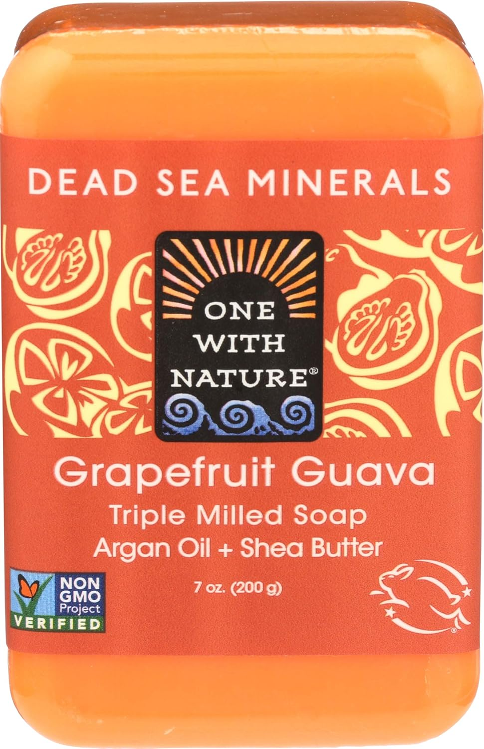 One with Nature - Dead Sea Minerals Triple Milled Bar Soap Grapefruit Guava - 7 Oz. image number 1