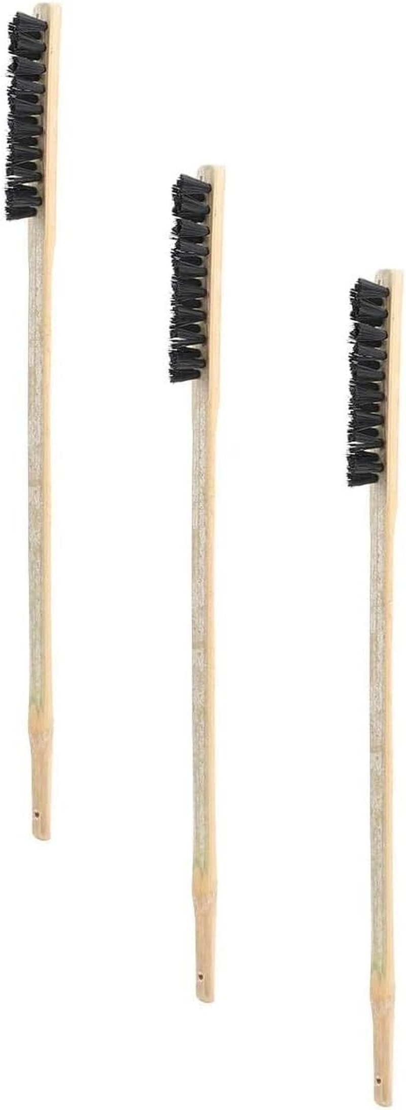 3Pcs Bird Cage Cleaner Brush, Wooden Birdcage Brush, Long Handle Bird Cage Brush Suitable for Cleaning the Bird Cage and Grooves or Narrow Gaps
