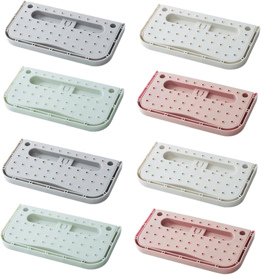 AIMALL 8Pcs Non-Perforated Wall-Mounted Shoe Rack, Durable PP Plastic Bathroom and Living Room Shoe Storage Organiser, Adhesive or Nail Installation, 11X5.51 Inches image number 5