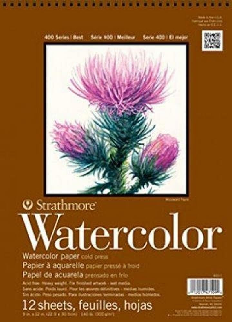 Strathmore 400 Series Watercolor Pad, 9"X12" Wire Bound, 12 Sheets image number 2