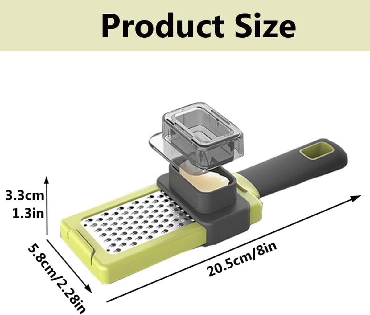 AIMALL 2-Piece Multifunctional Manual Garlic Grinder, Durable Kitchen Gadget for Garlic, Vegetables, Easy-Clean 8-Inch Stainless Steel Tool image number 1