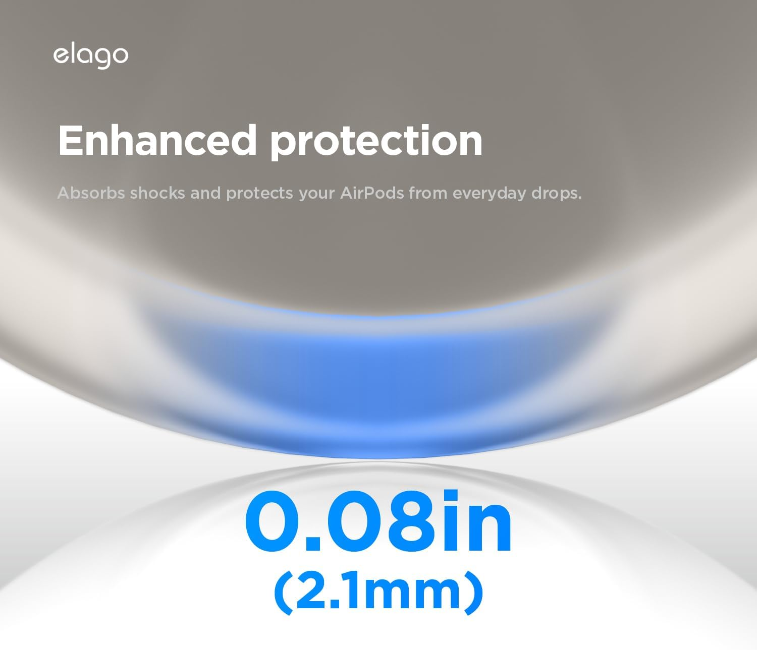 Elago Armor Case Compatible with Airpods Pro 3 Case Cover - Carabiner Included, Supports Wireless Charging, Shock Resistant, Full Protection (Stone) - Black image number 3