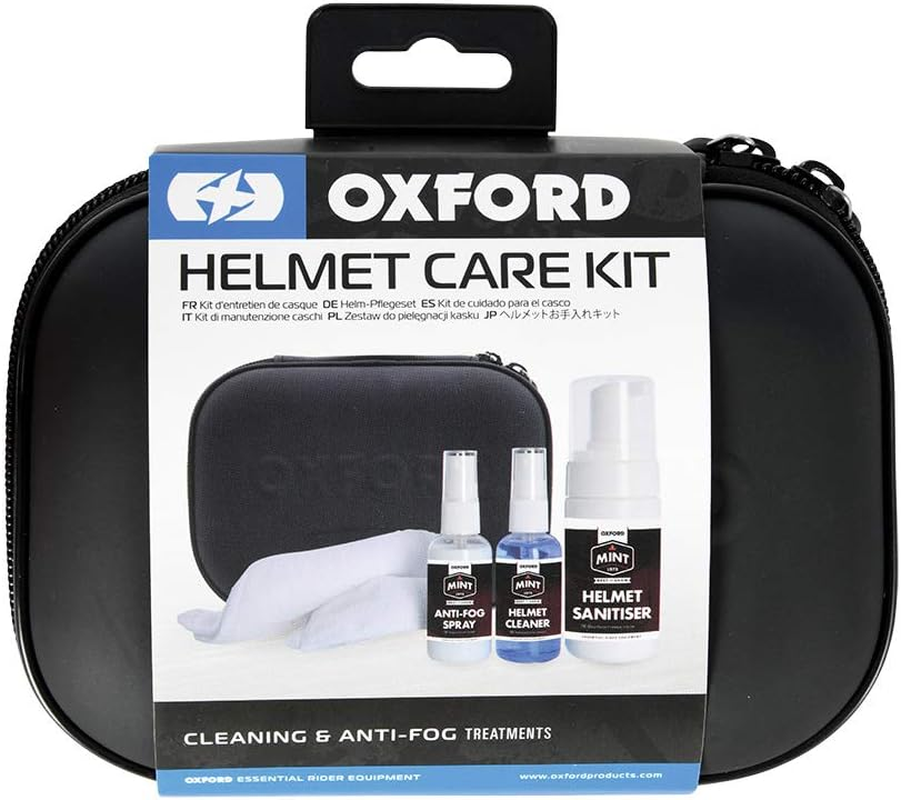 OXFORD OX6384 Motorcycle Motorbike Helmet Care KIT anti Fog Visor Clean Spray Set