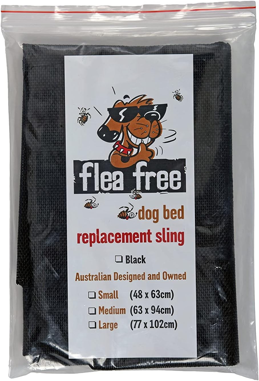 Flea Free Dog Bed Replacement Sling (Ex LGE) 112X84Cm / Black/The Original Fleafree Brand image number 2