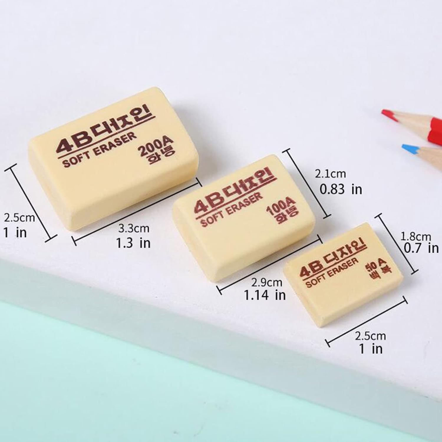 Dreamm 4B Erasers 30 Pack Pencil Erasers Yellow Erasers for Kids Bulk for Students School Supplies Office Prize Gifts Classroom Set（Trumpet） image number 1